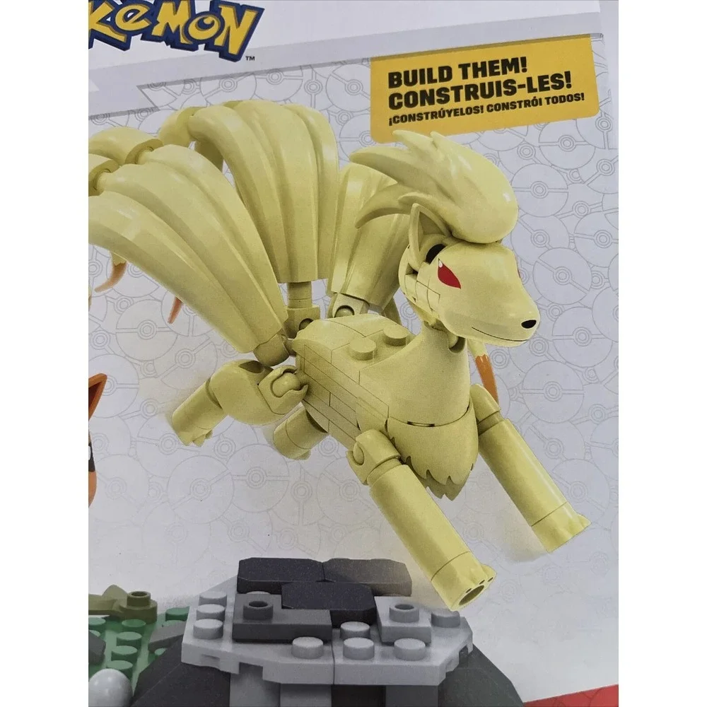 Pokemon Mega Build Vulpix & Ninetales Evolution Set 145 Pieces, Brand New‎